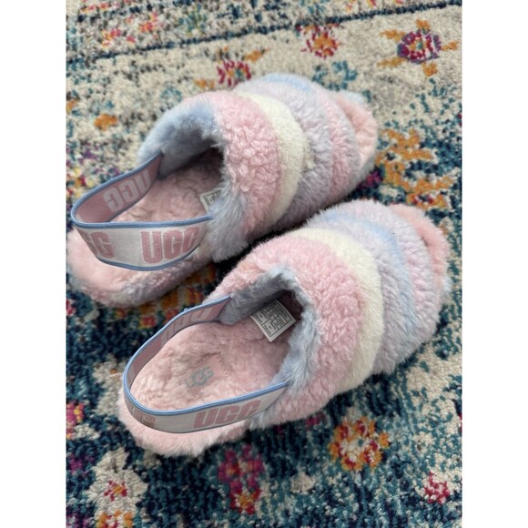 UGG‎ Fluff Yeah Slide Sandals Cotton Candy Platform Women's Size 7 - Picture 3 of 6